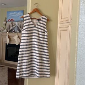 J. Crew striped tweed sheath dress.